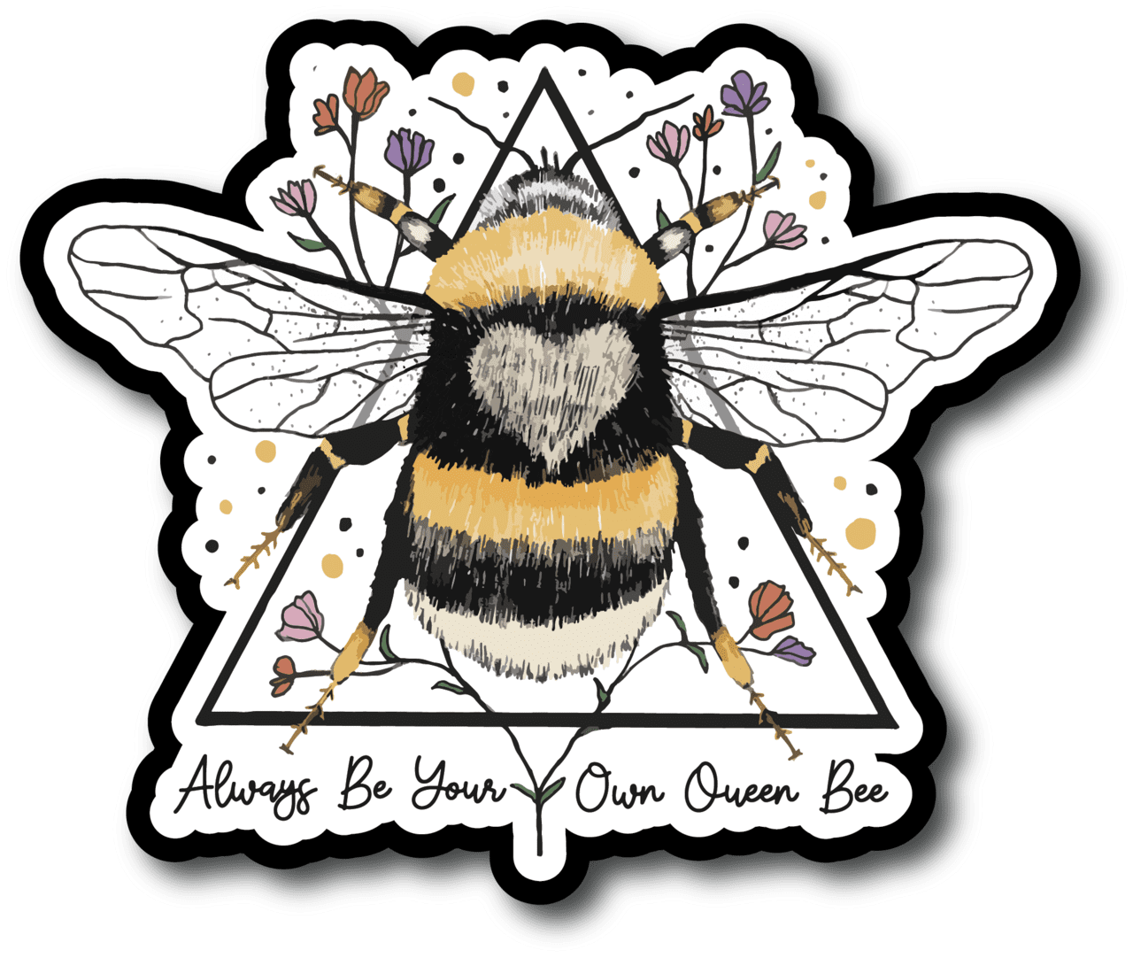 Honey bee always be your own queen scrapbook page title sticker clipart free