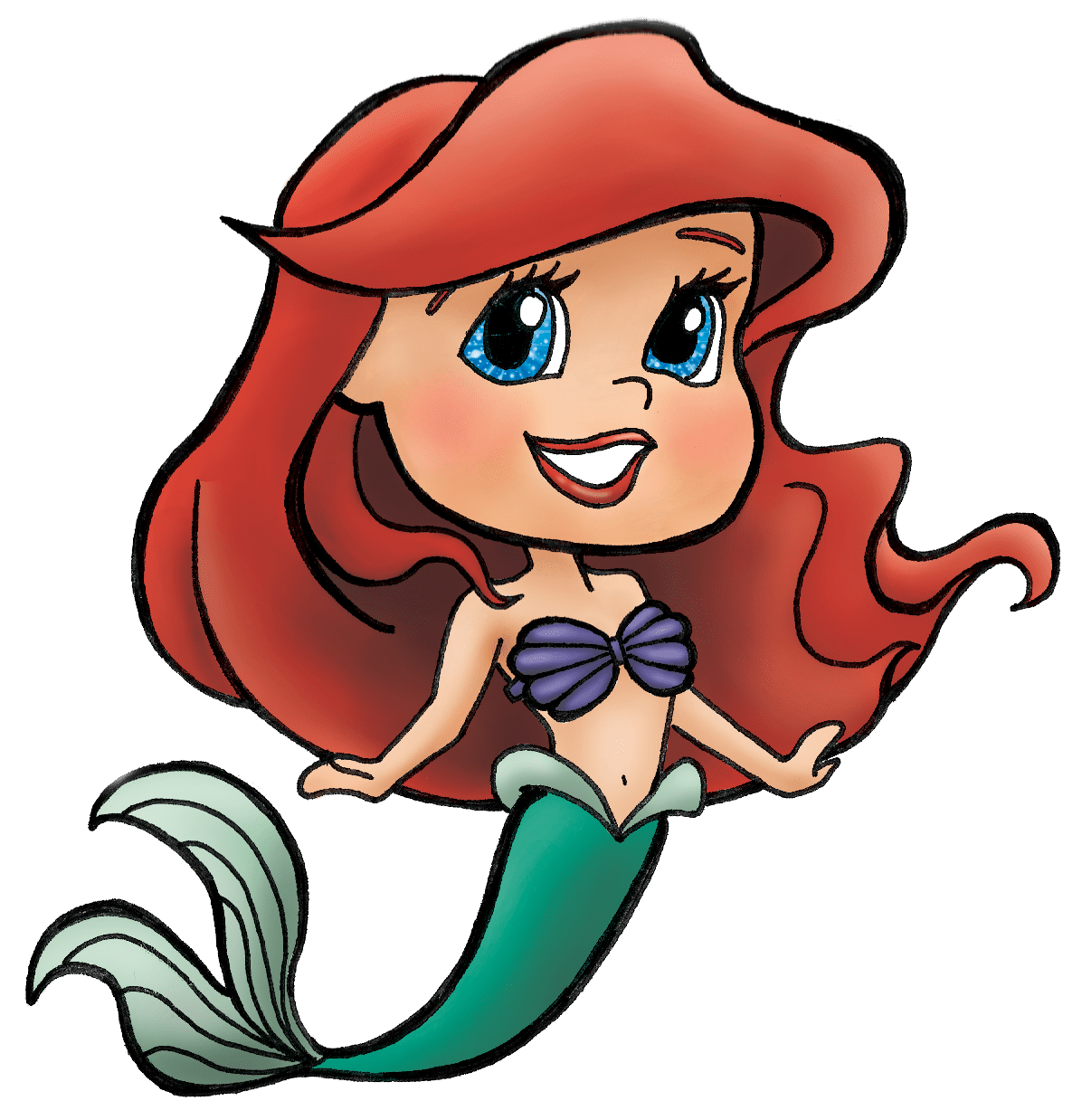 Mermaid tail disney pr cess cuties clipart transparent