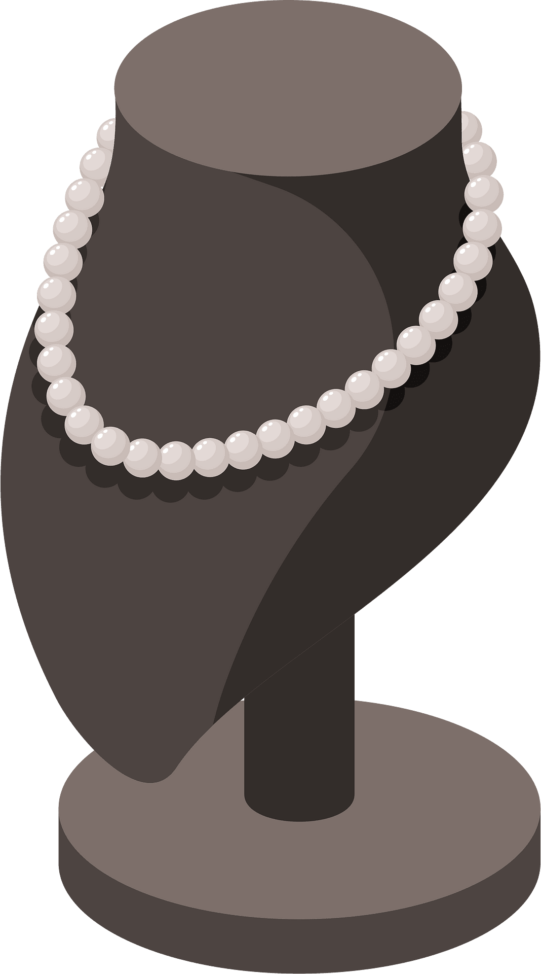 Jewelry mannequin and necklace vector clipart images