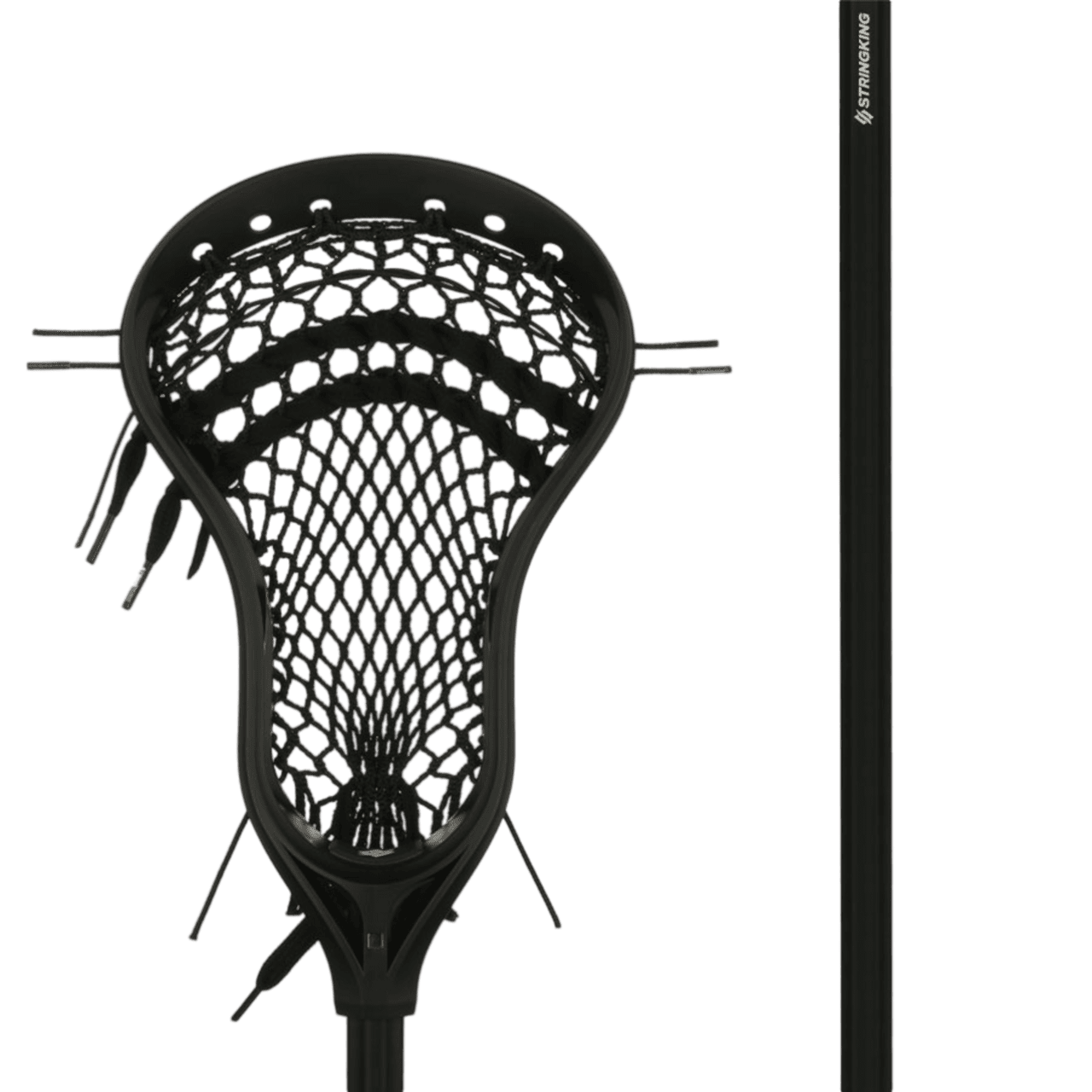 Stringking plete junior lacrosse stick black clipart logo