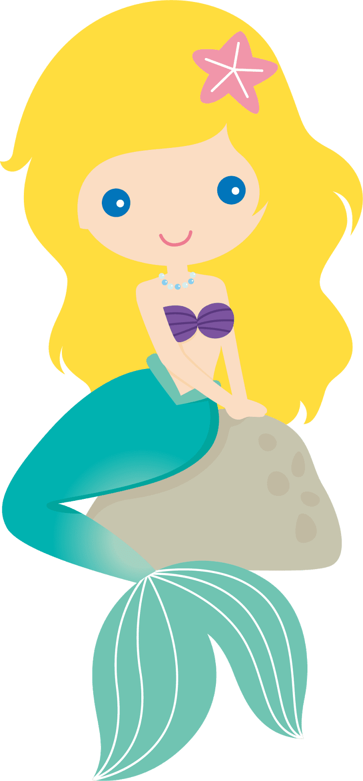 Mermaid tail pin page clipart vector 2