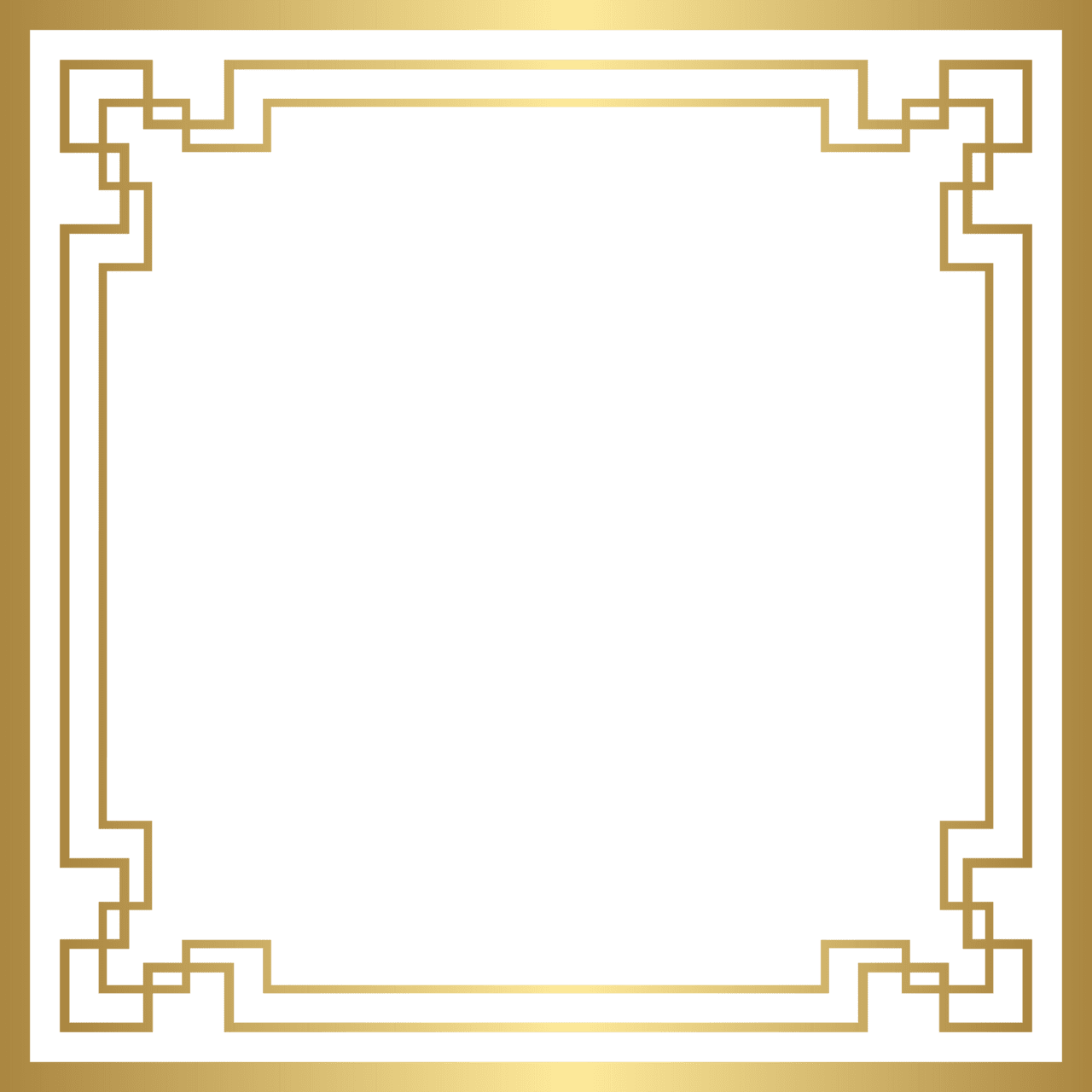 Square decorative border texture frame clipart transparent