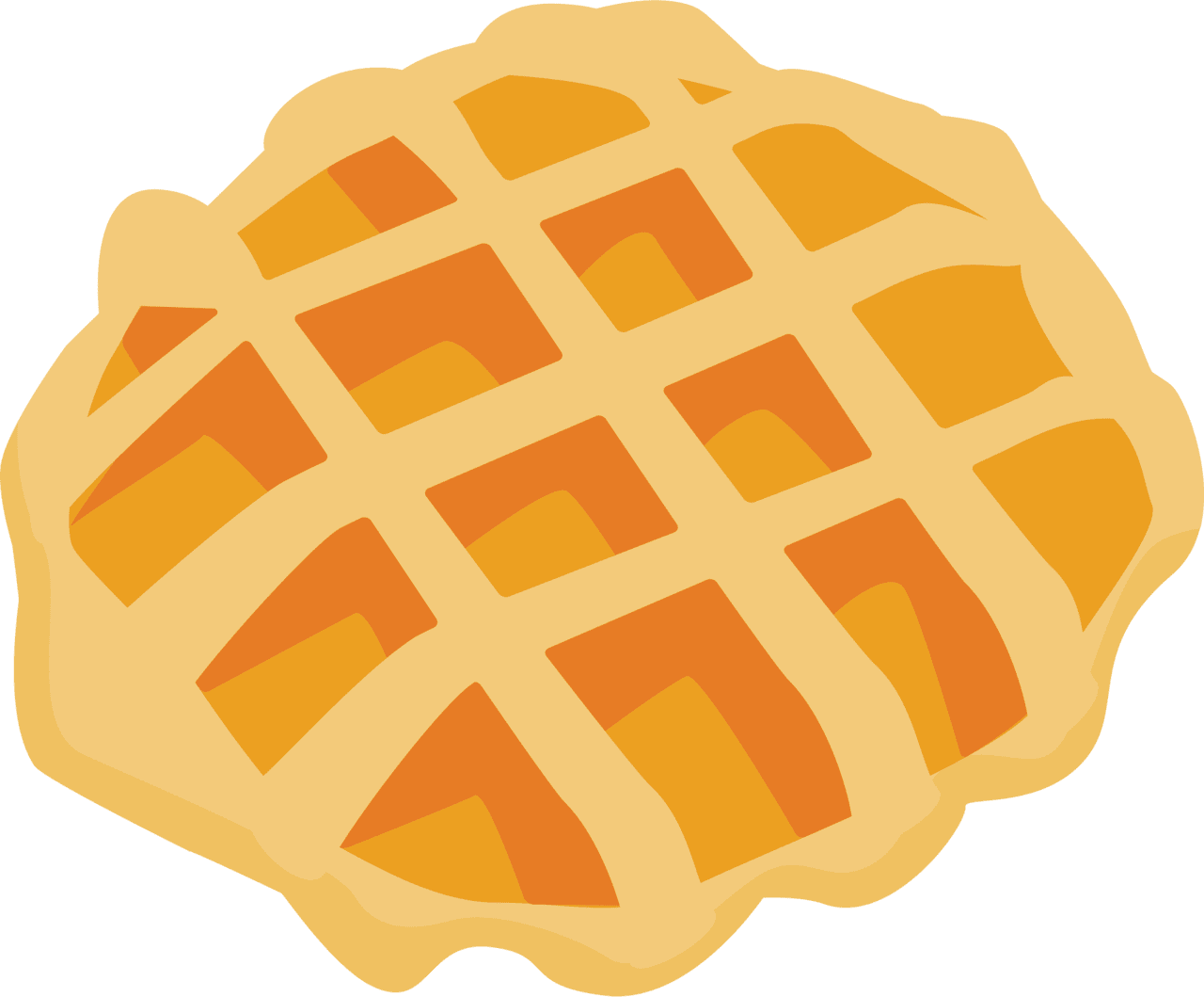 Waffle dessert vector clipart images