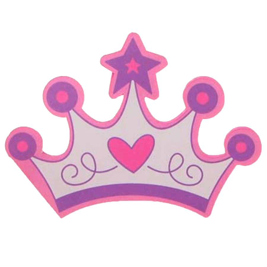 Princess crown pin page clipart image 2