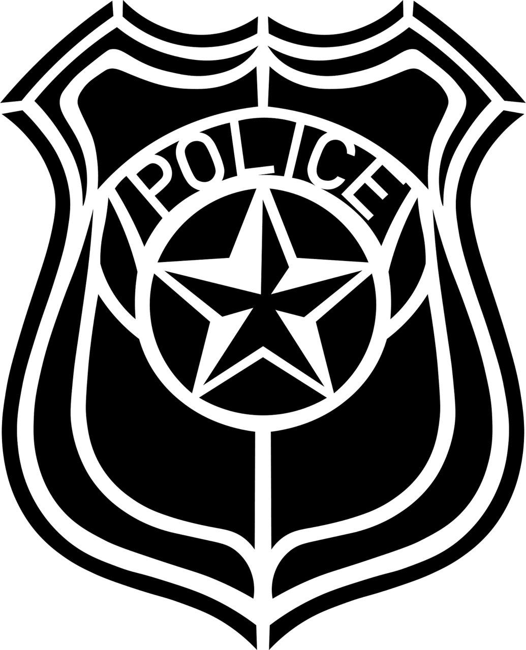 Police badge vector clipart images 3