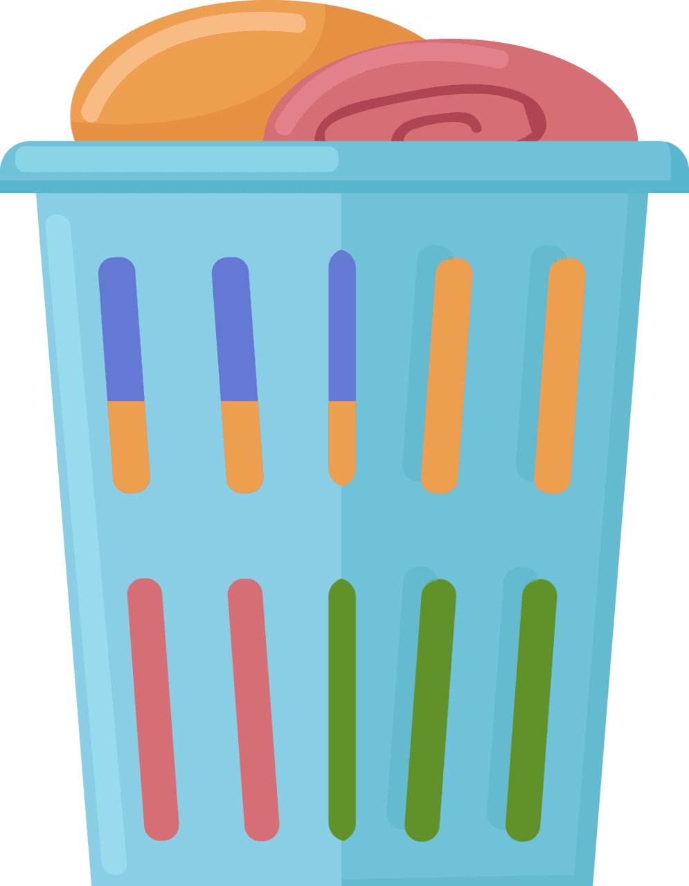 Laundry basket vector clipart images 2