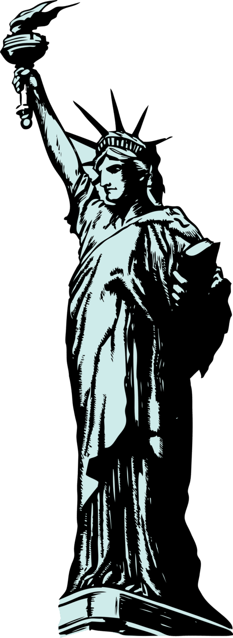 Statue of liberty no background clipart