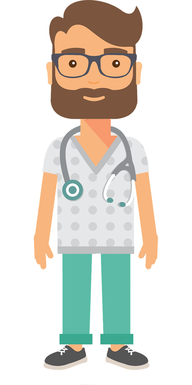 Medical doctor medic man vector graphic clipart