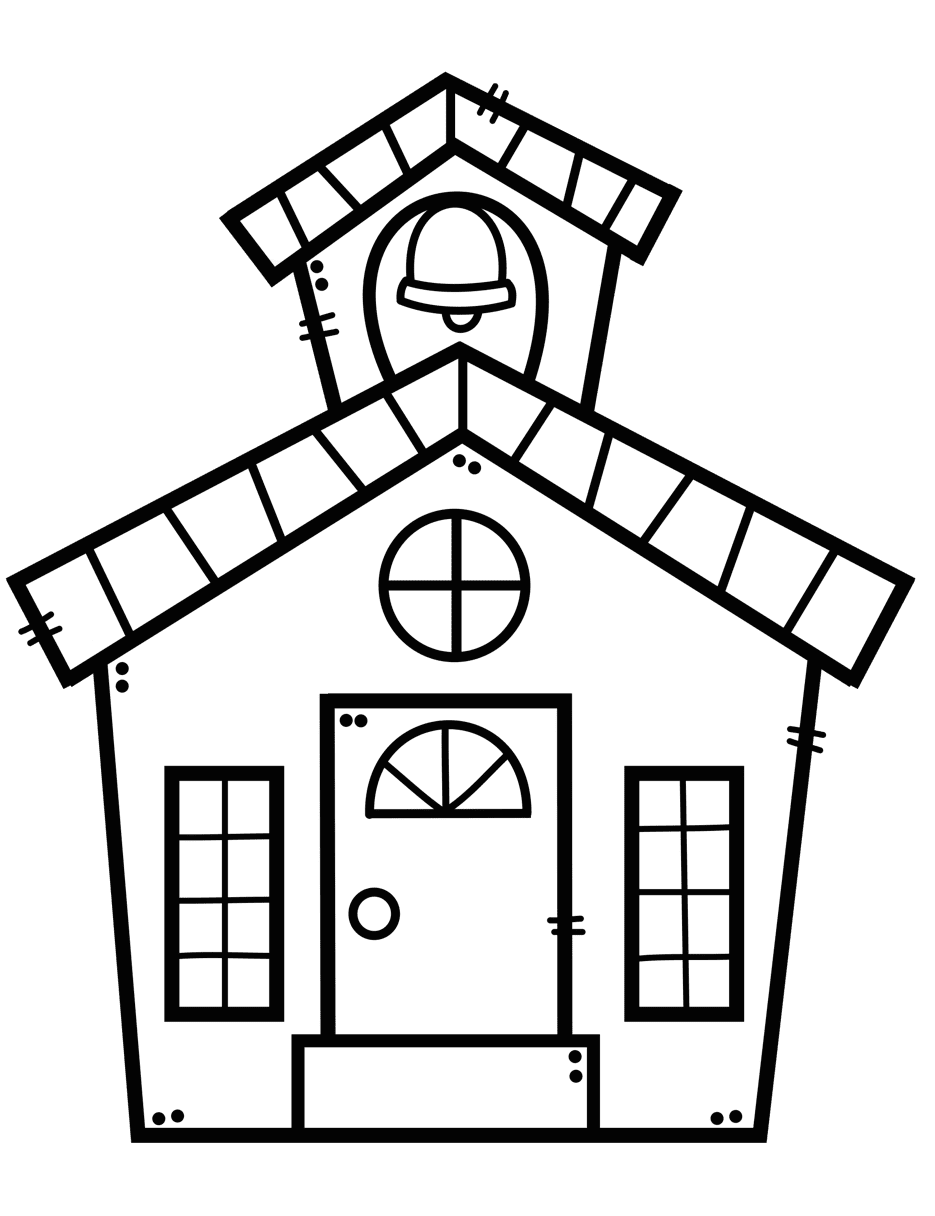 House black and white pin page clipart vector