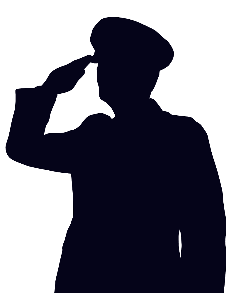 Army soldier silhouette clipart vector