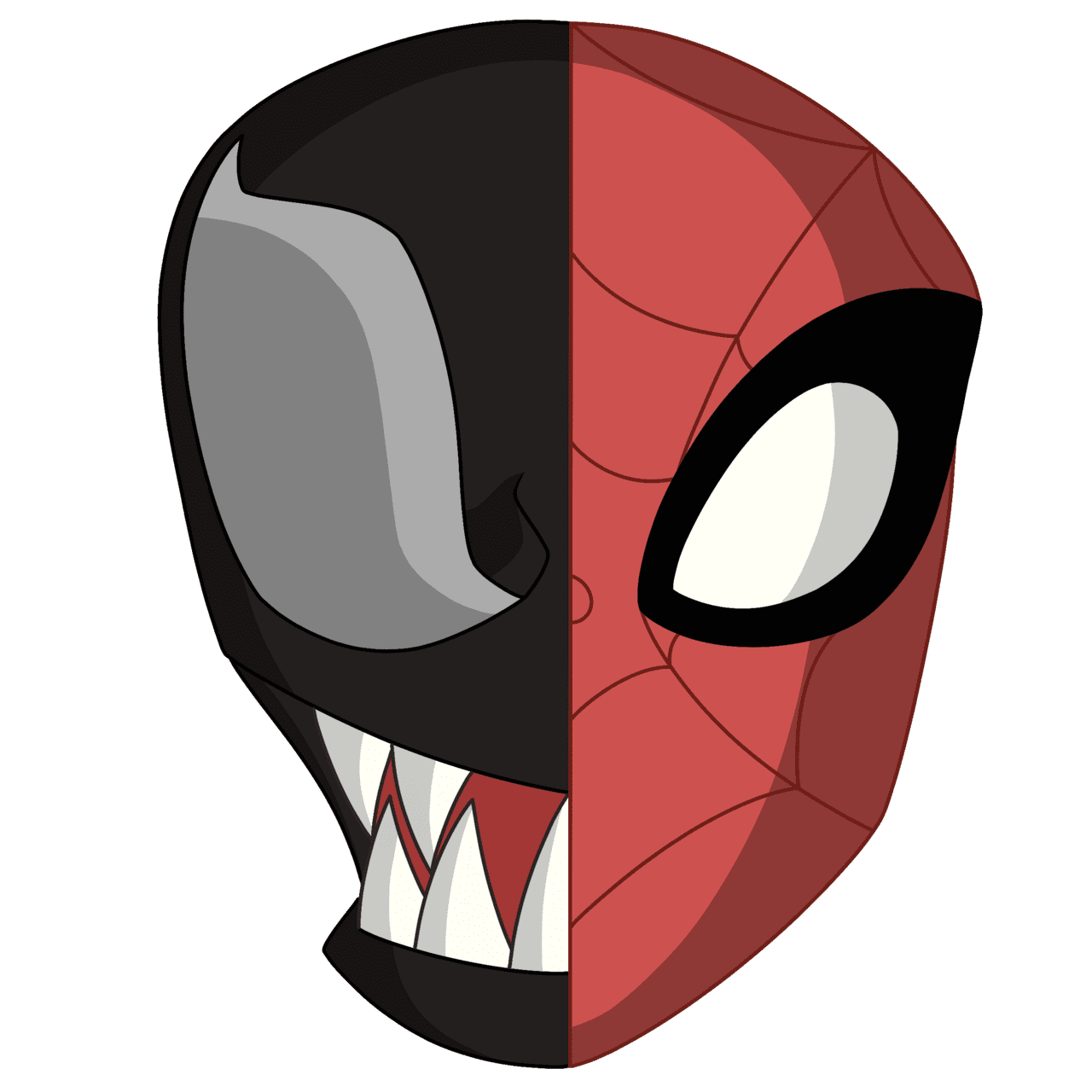 Spider man two sides of the same coin by lunamidnight deviantart clipart background