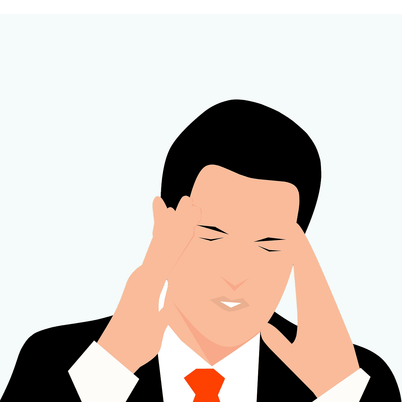 Man in stress vector clipart images