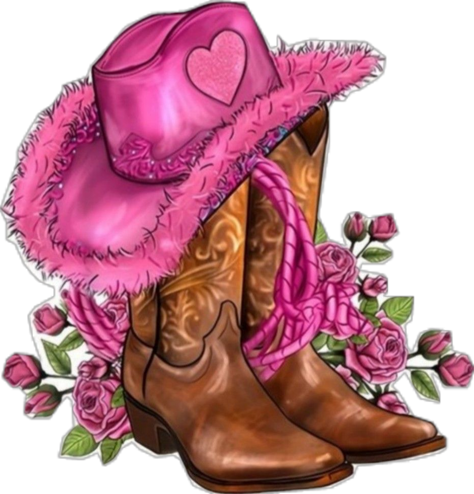 Western hat pin page clipart image 3