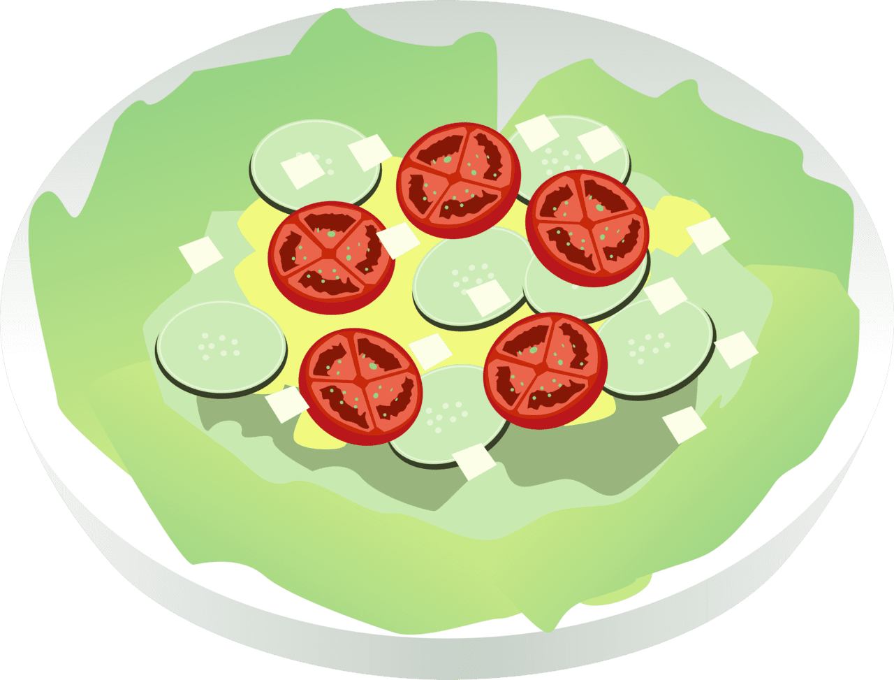 Salad food vector clipart images 4