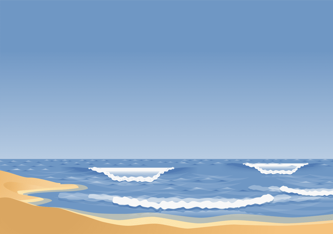 Ocean waves the sandy beach clipart picture