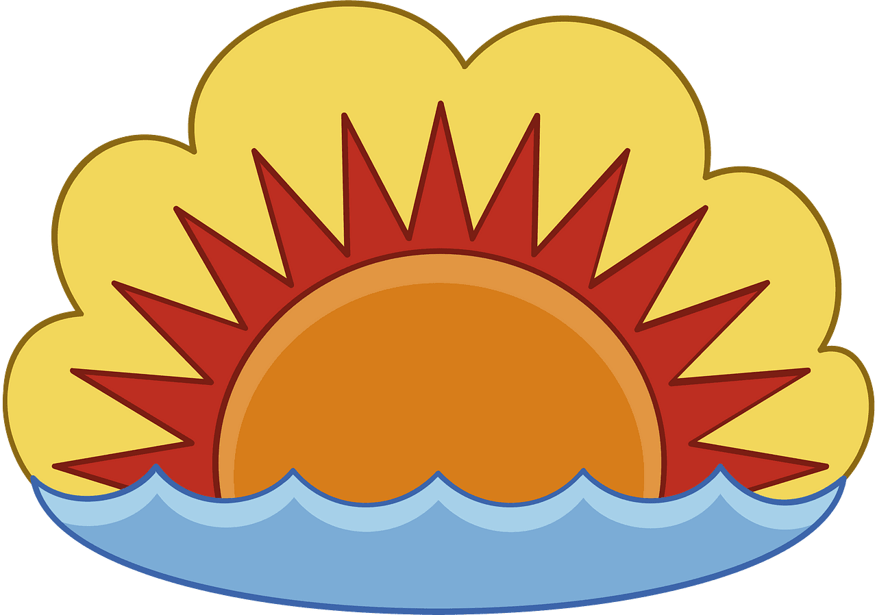 Sunrise sunset vector clipart images