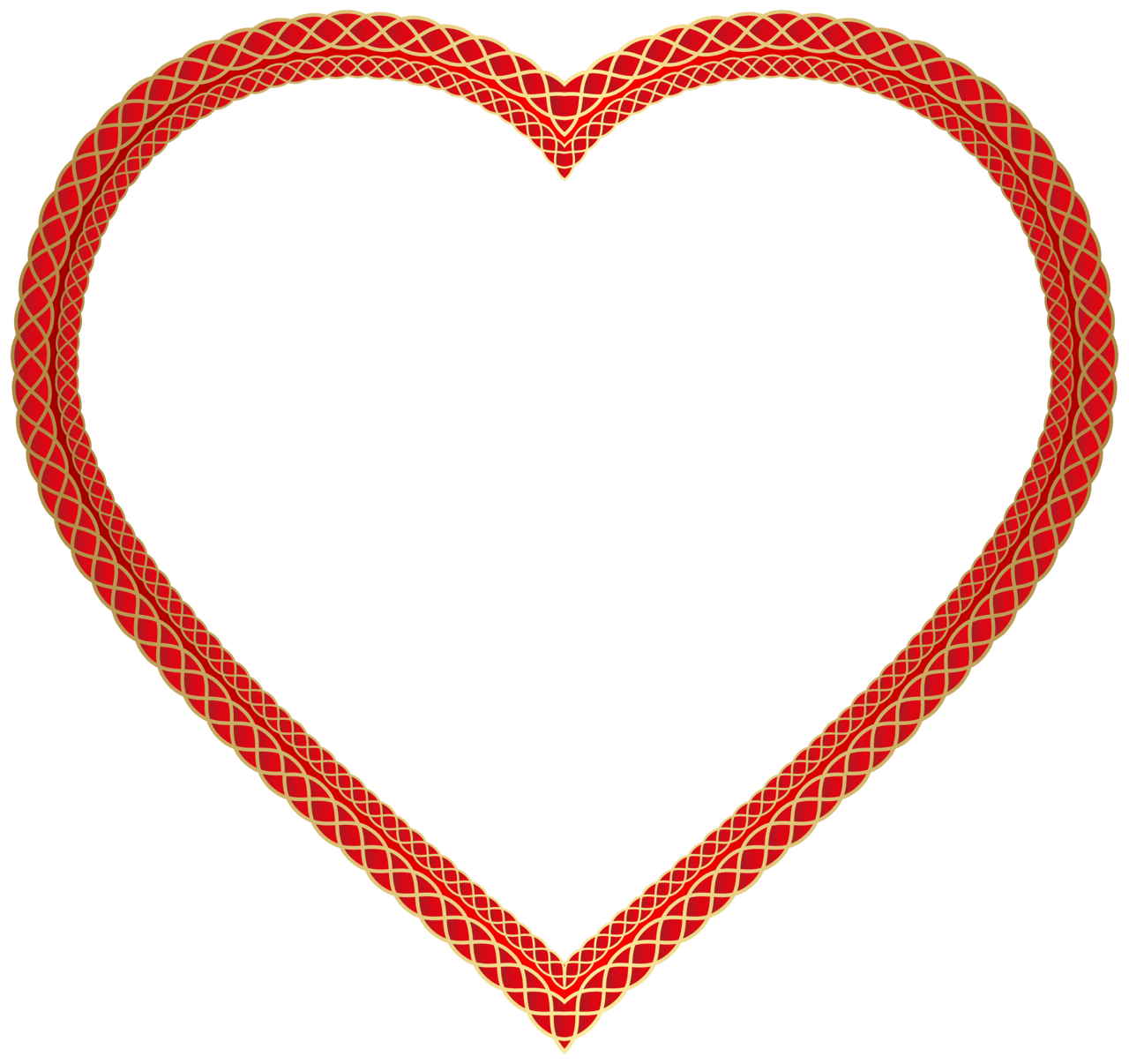 Heart outline shape clipart image