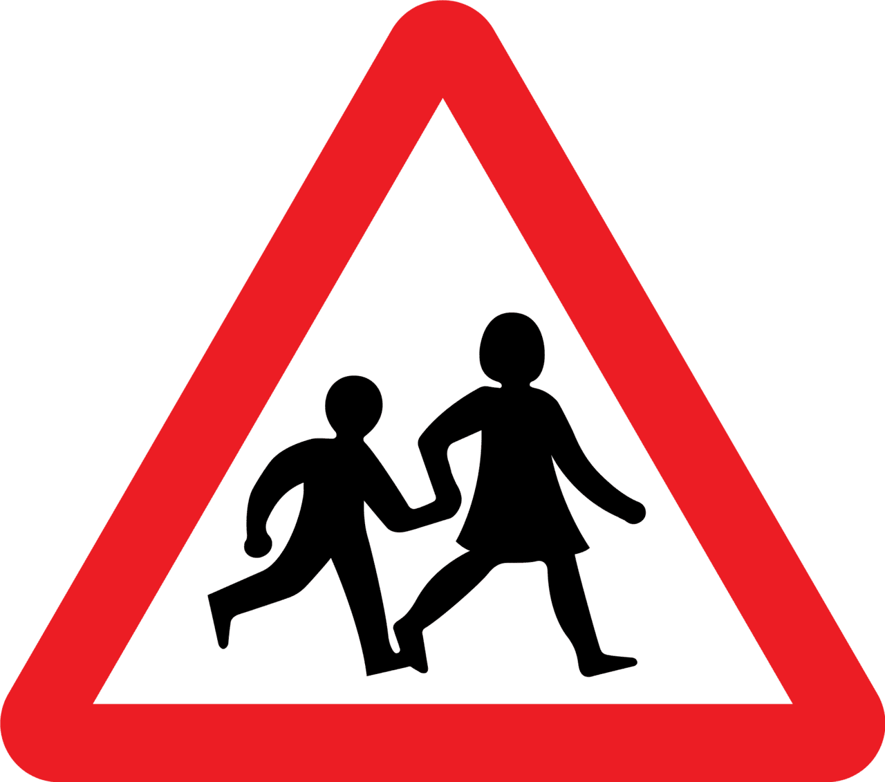 Traffic sign school crossing road clipart large size image