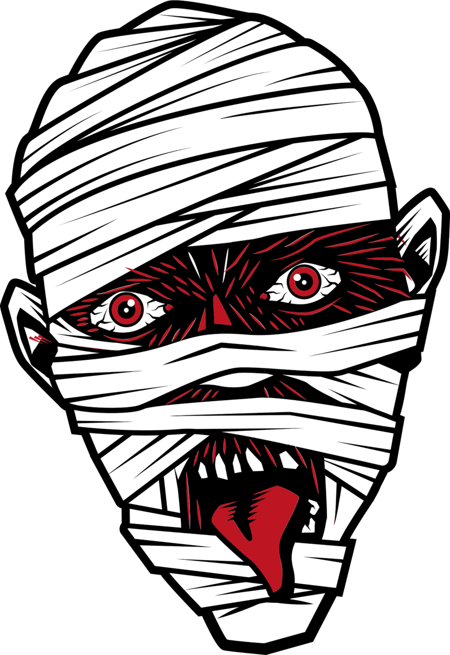 Mummy face vector clipart images