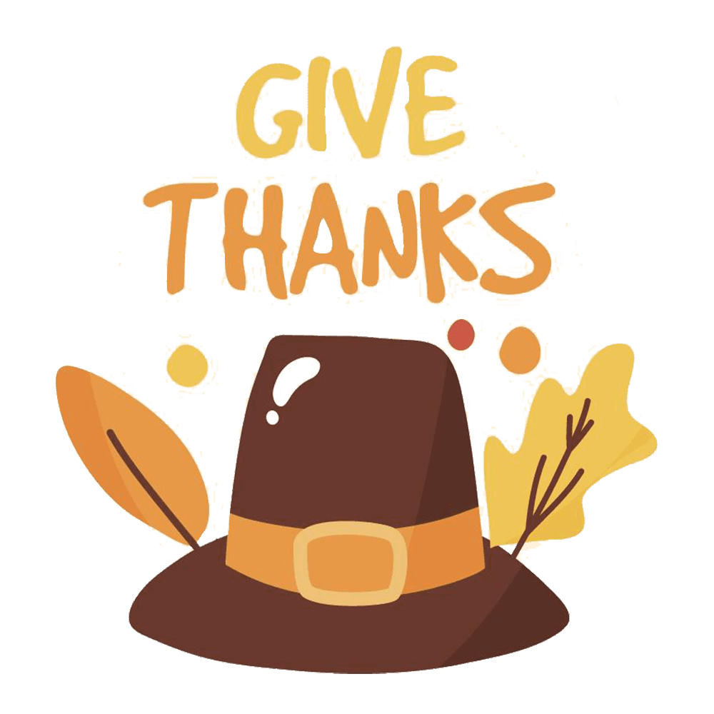 Western hat cute thanksgiving clipart transparent