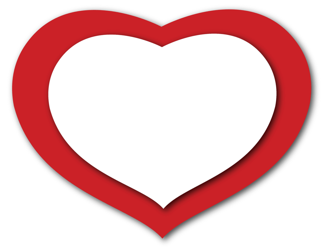 Red heart clipart transparent