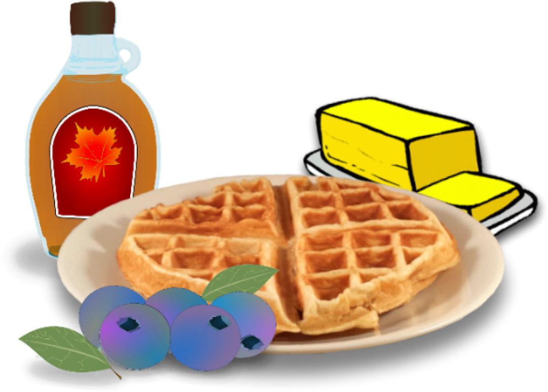 Waffle breakfast clipart logo