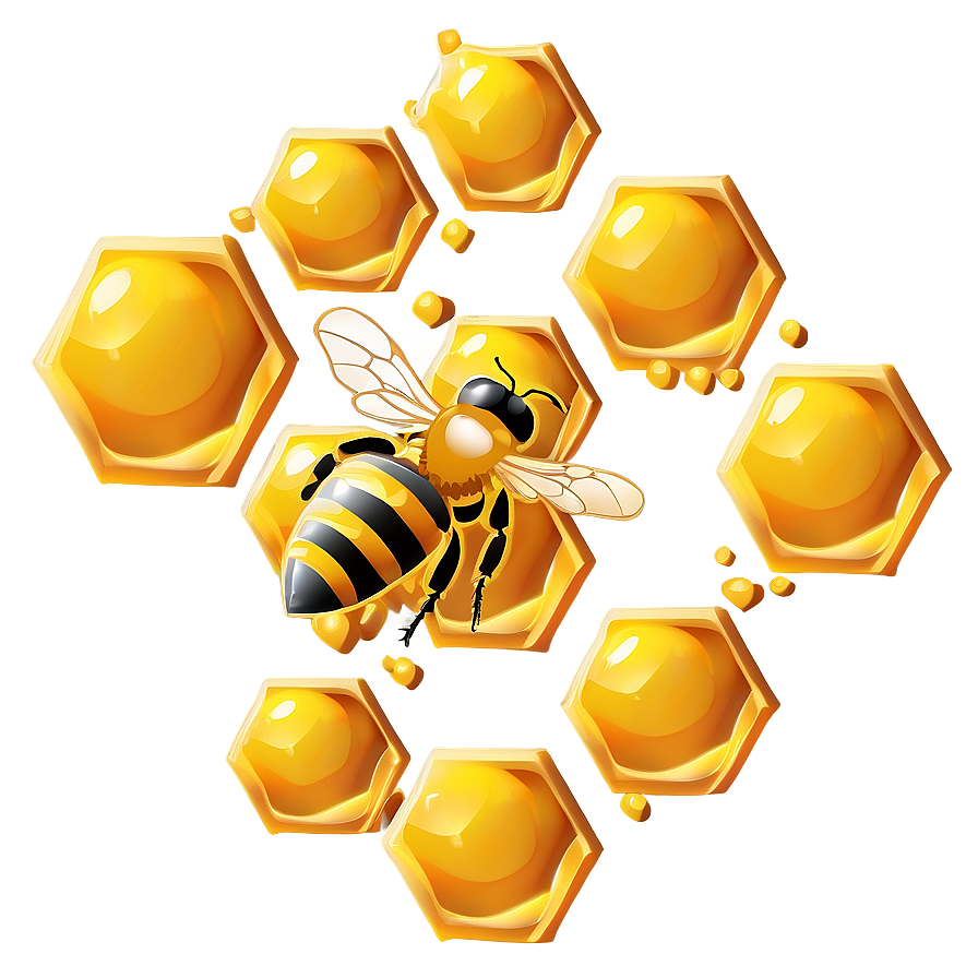 Honeycomb honey bee clipart gbv vector