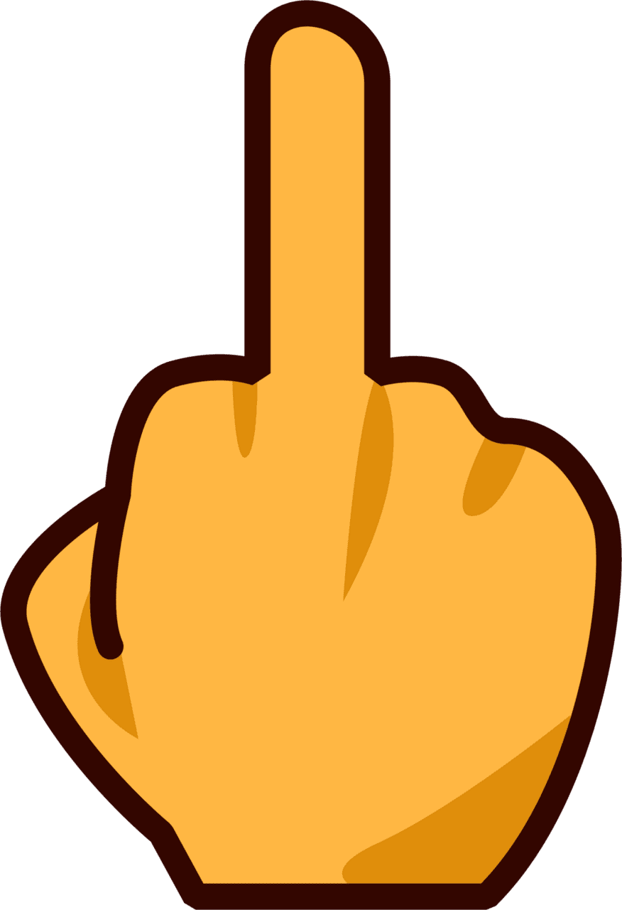 Middle finger emoji for clipart vector