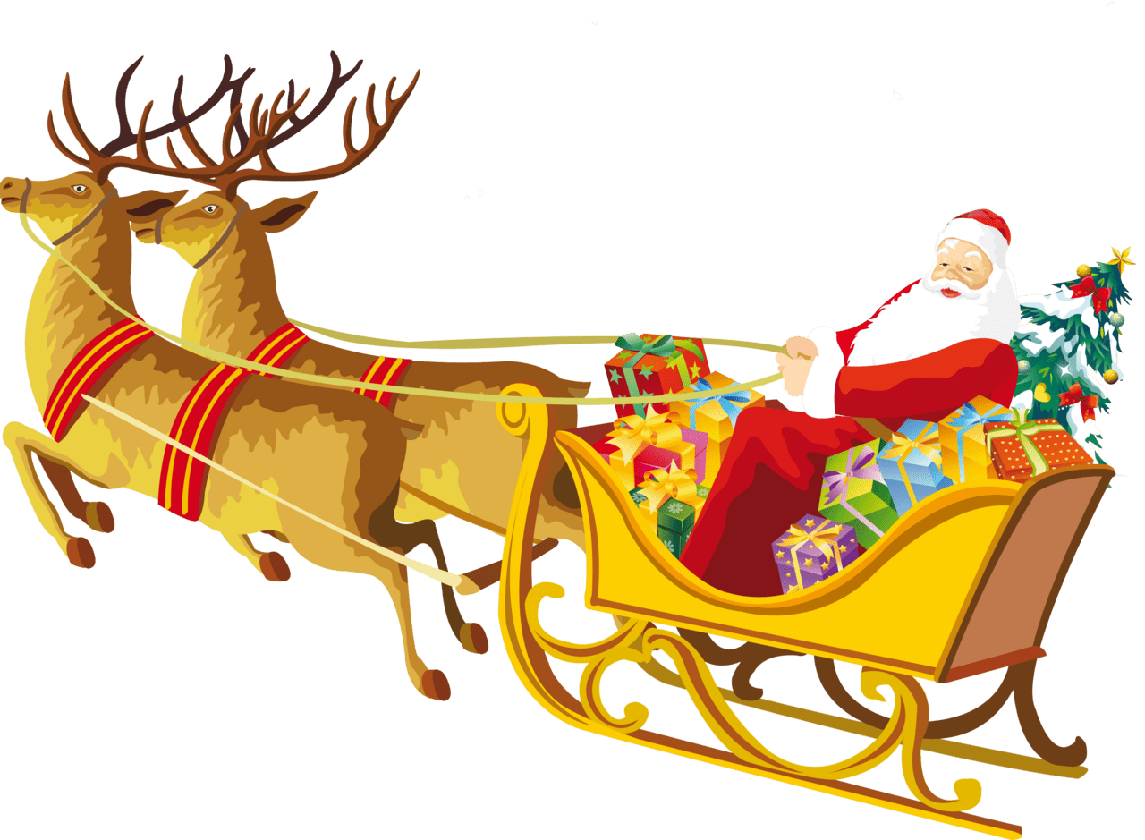 Santa sleigh image size clipart 3