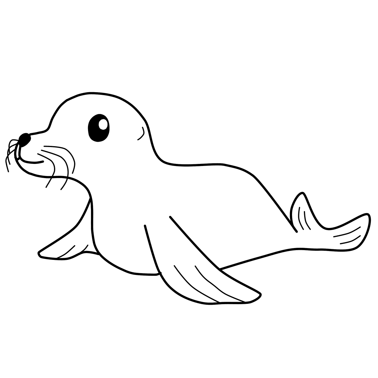 Little seal vector clipart images