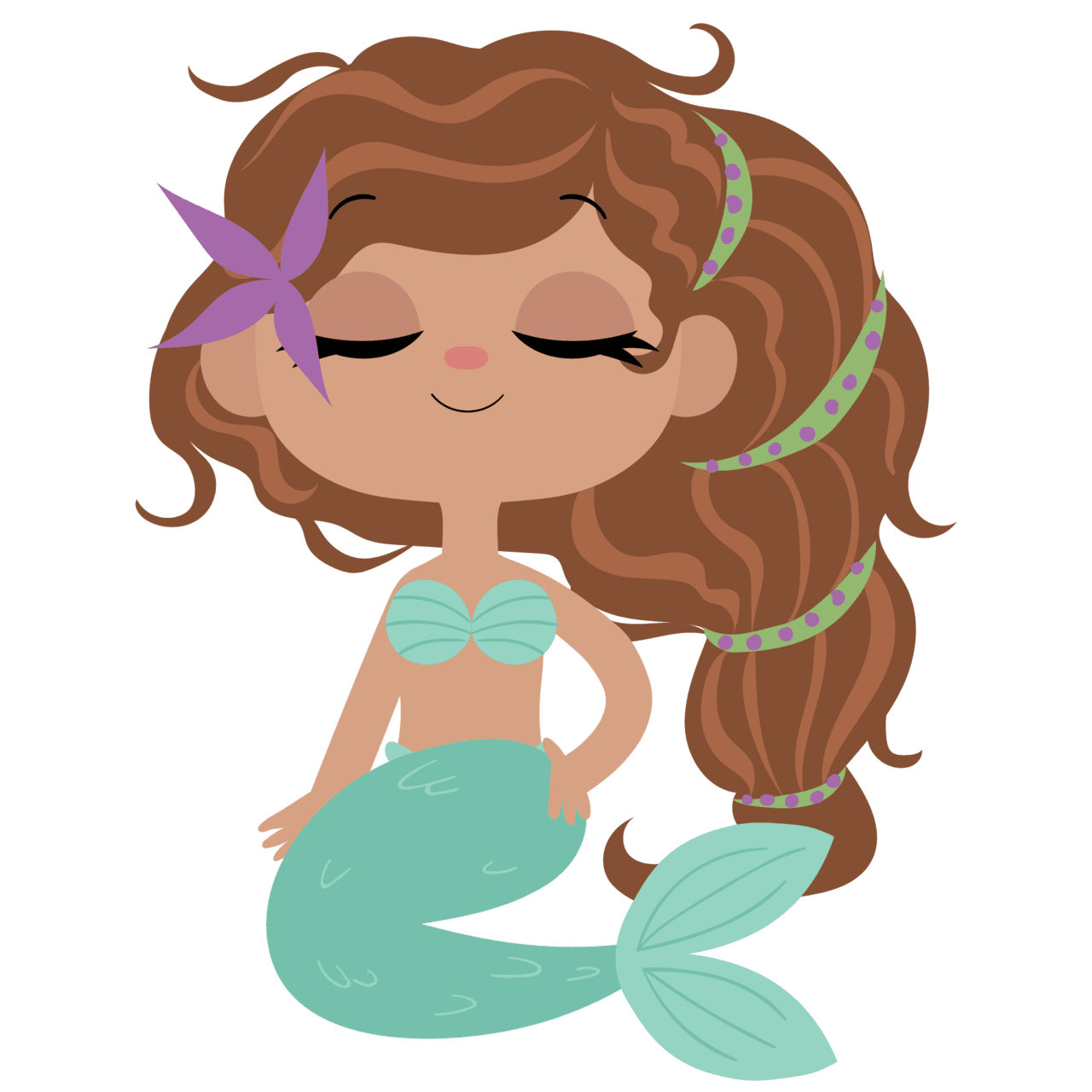 Mermaid tail pin page clipart background