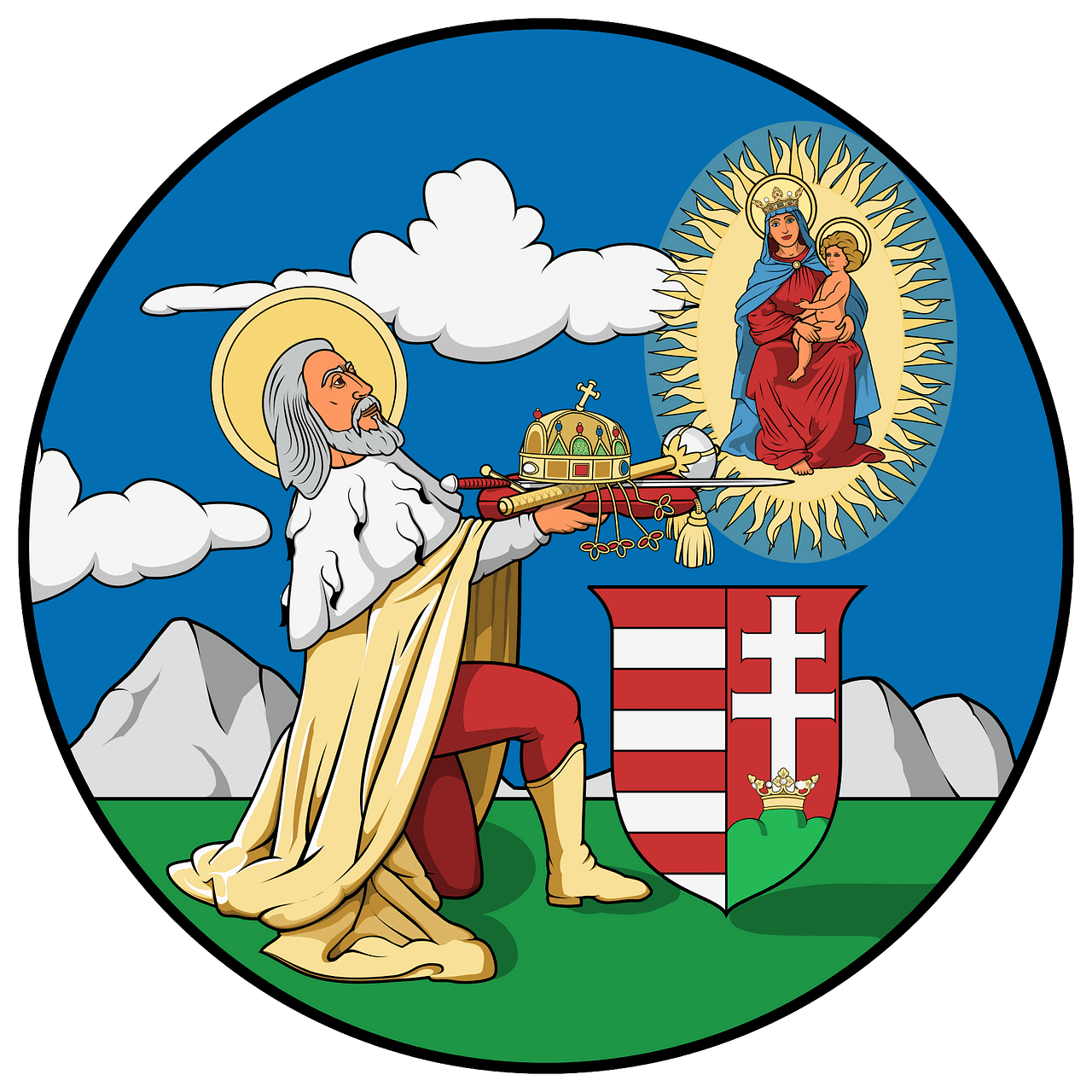 Coa hungary county fej history vector clipart images