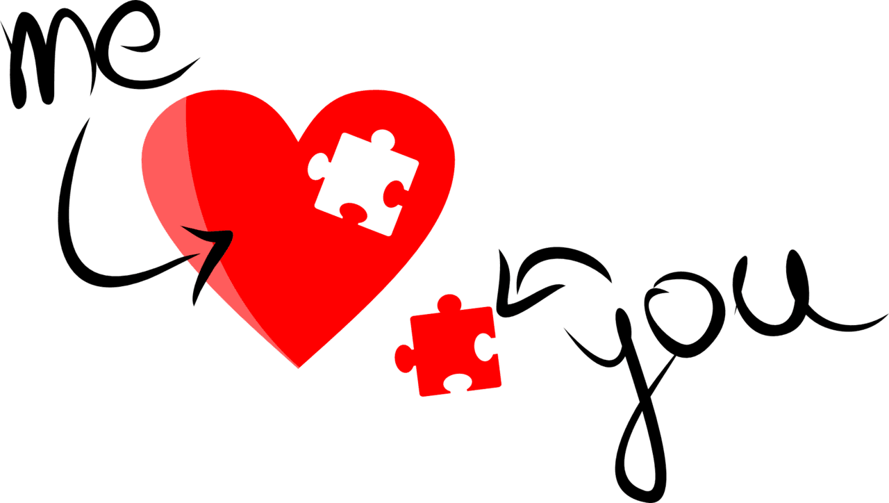 Puzzle piece heart image for clipart