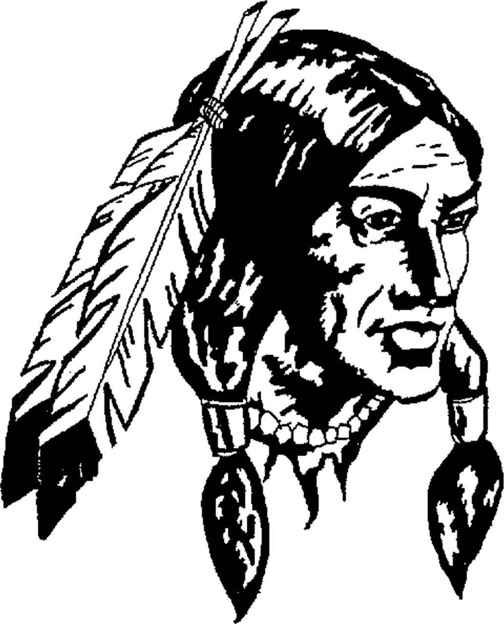 Western american indians clipart vector