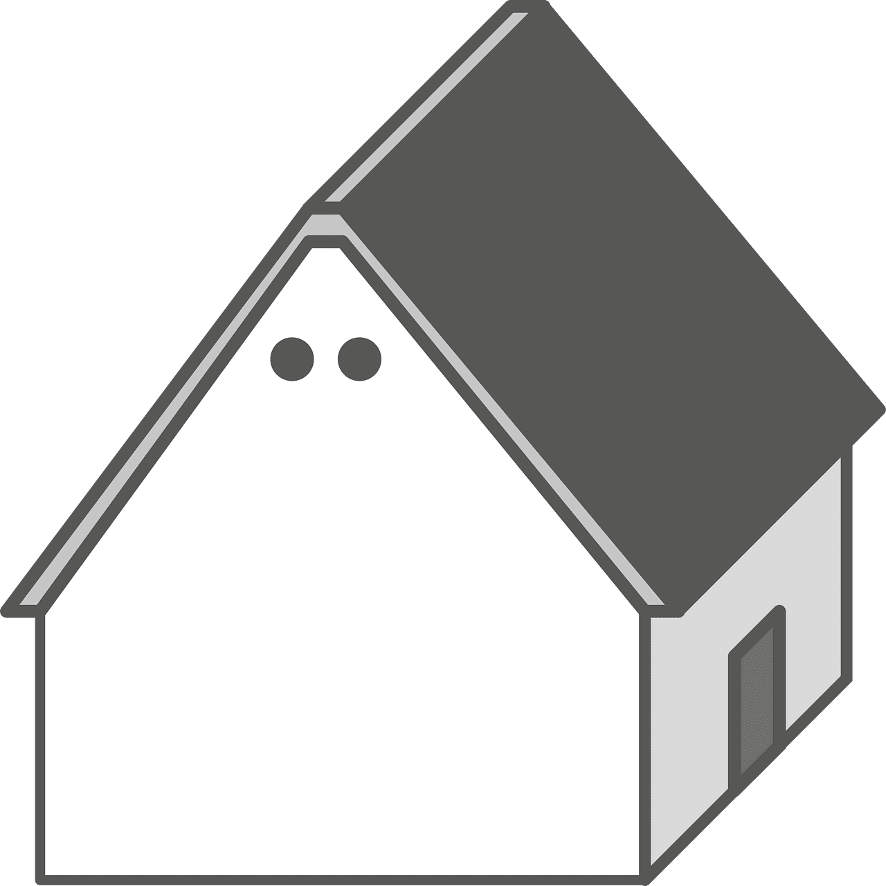 House black and white home vector clipart images 2