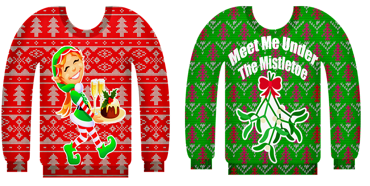 Ugly sweater naughty nice christmas list queer forty clipart vector