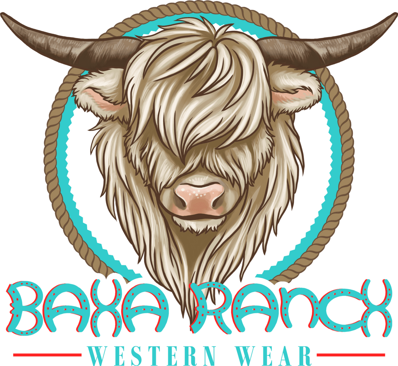 Highland cow home baha ranch highlands clipart logo