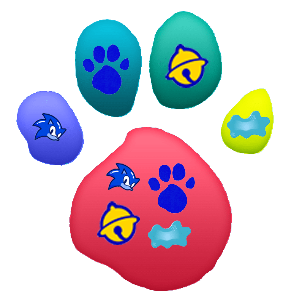 Paw pin page clipart image 2