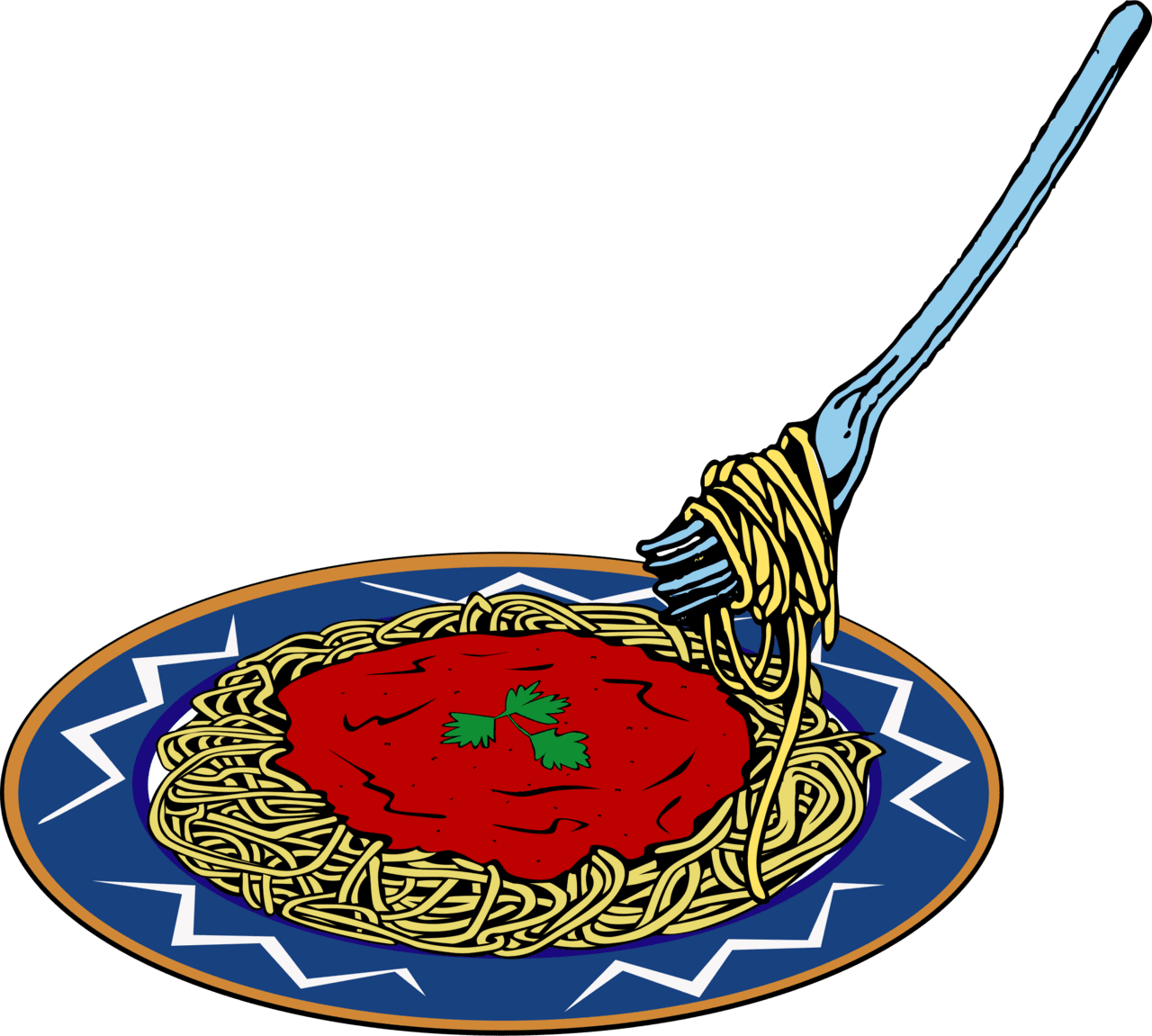 Pasta dish clipart background