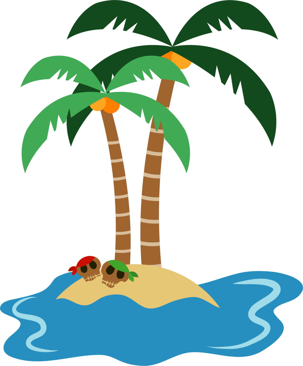 Island with skulls vector clipart images