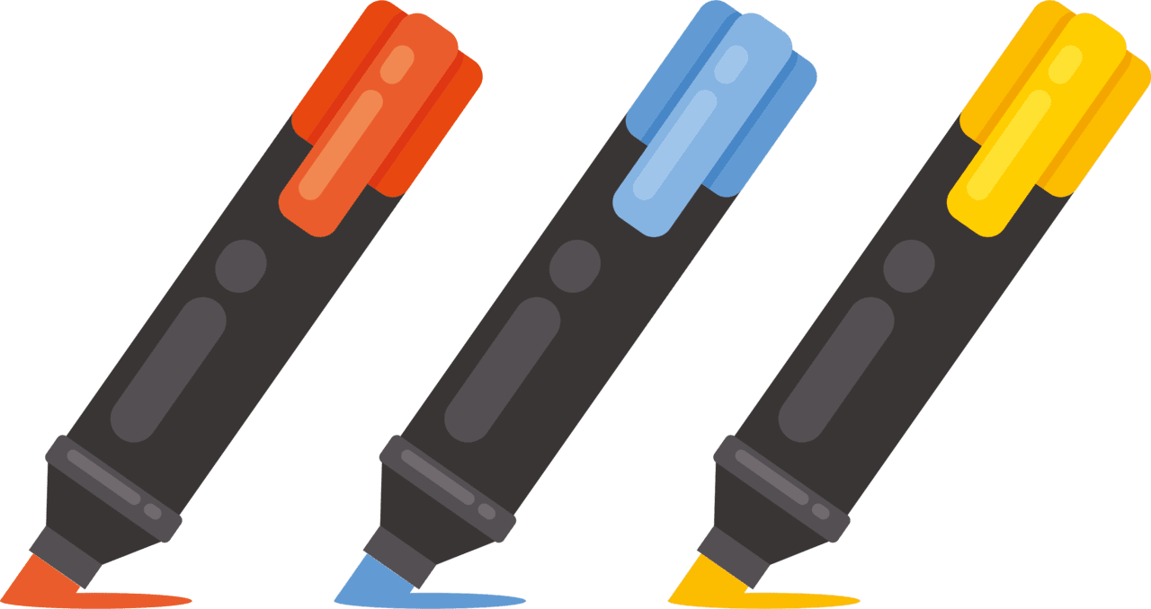 Marker pens vector clipart images