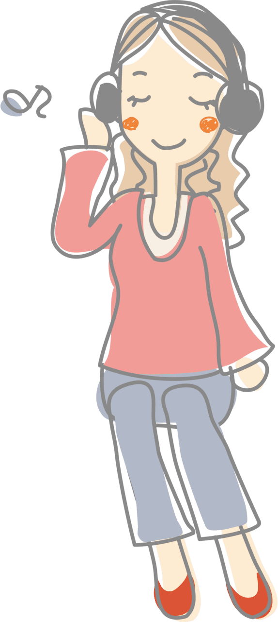 Person is listening to music vector clipart images 2