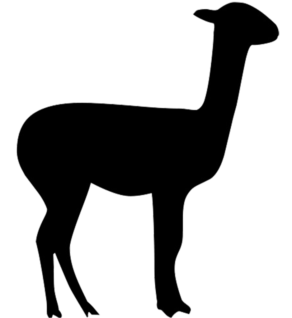 Llama animal silhouette clipart background