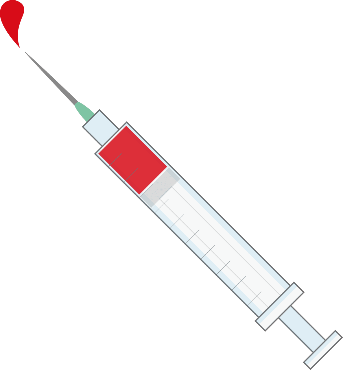 Syringe is filled with blood vector clipart images