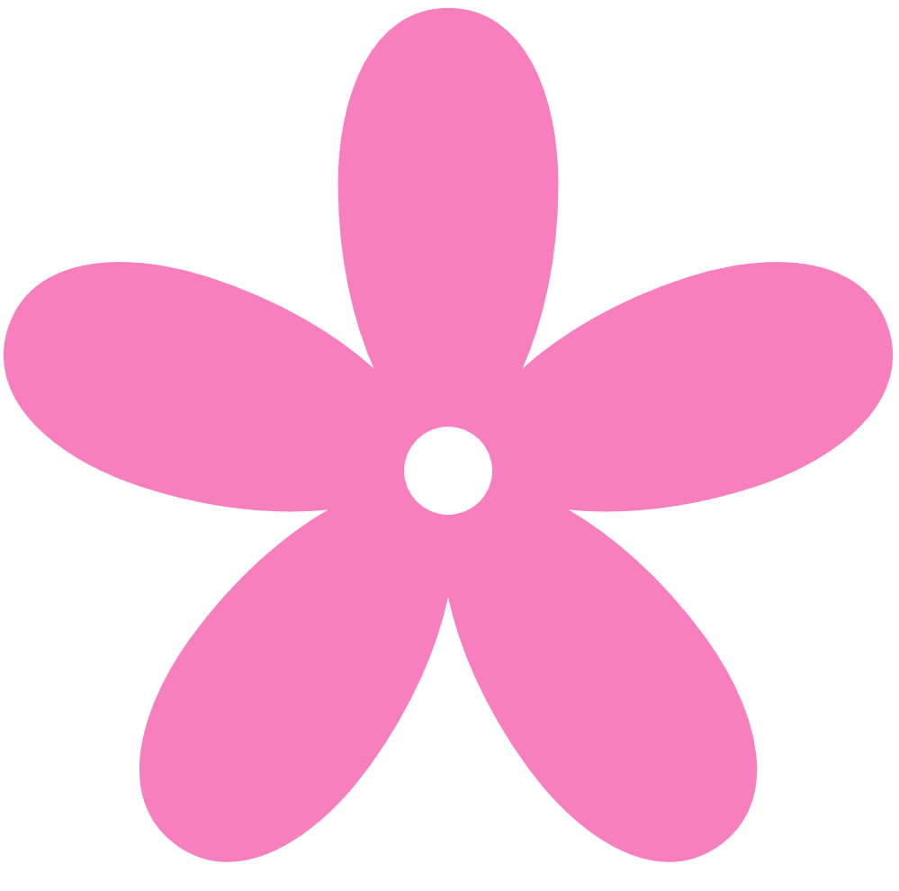 Pink flower retro color colour clipart panda images