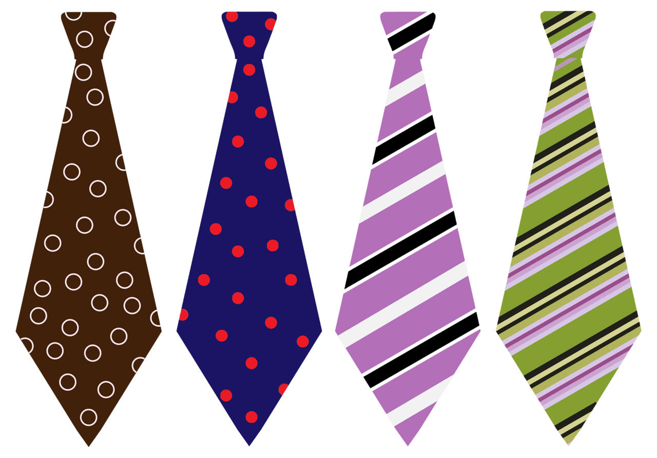 Patterned mens tie vector clipart images