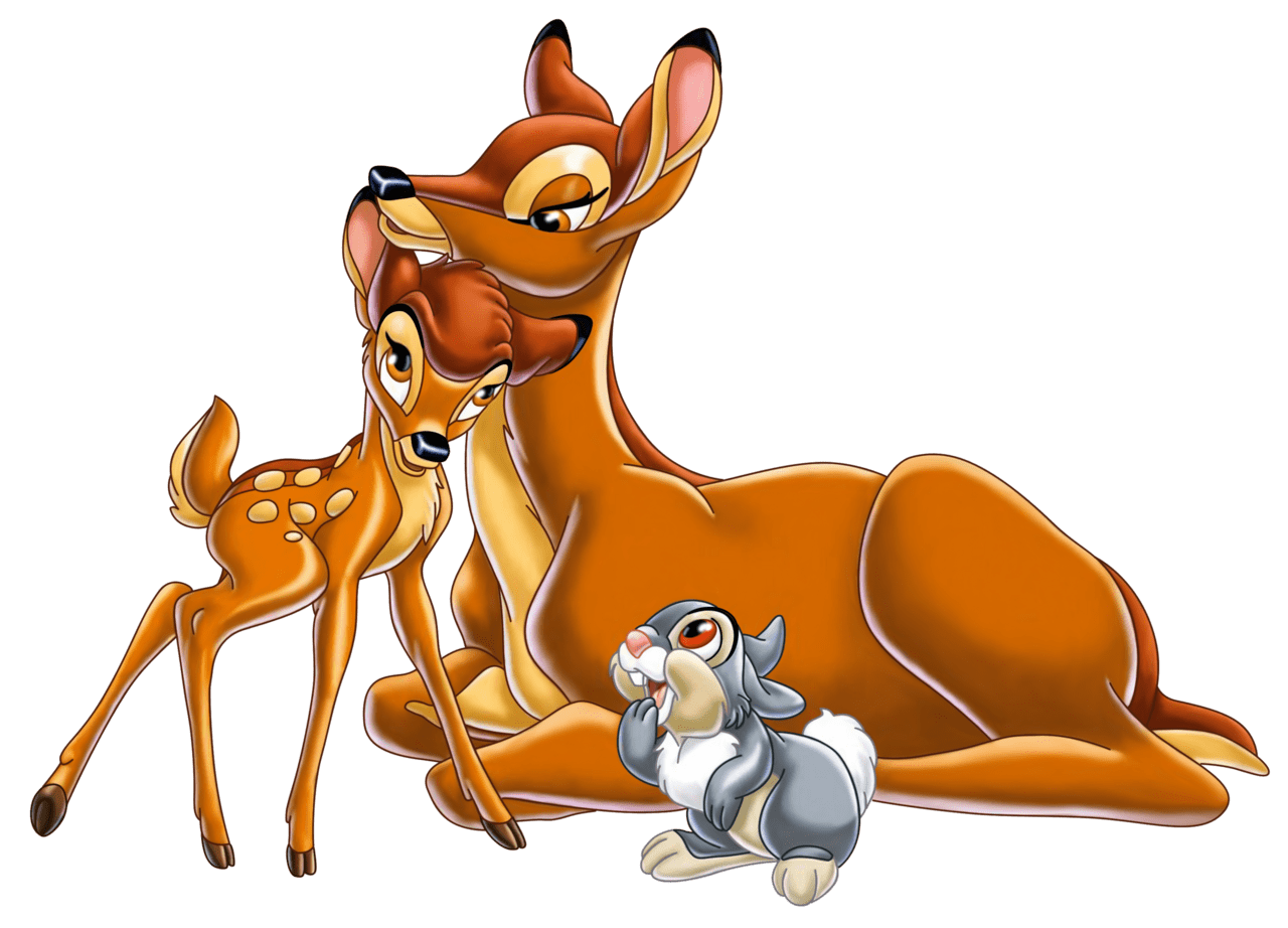 Bambi mother and thumper image clipart