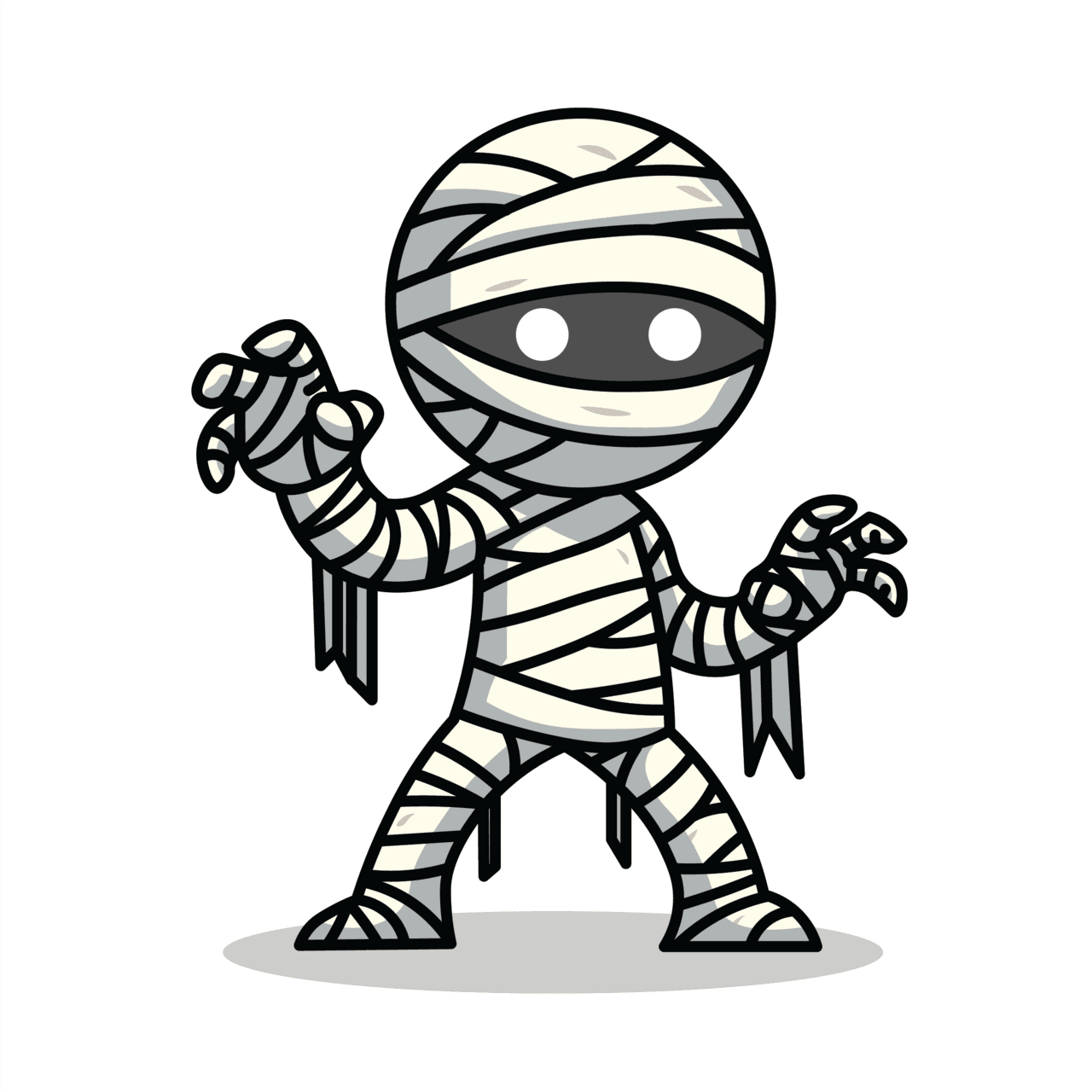 Mummy adorable mini halloween characters ly clipart picture