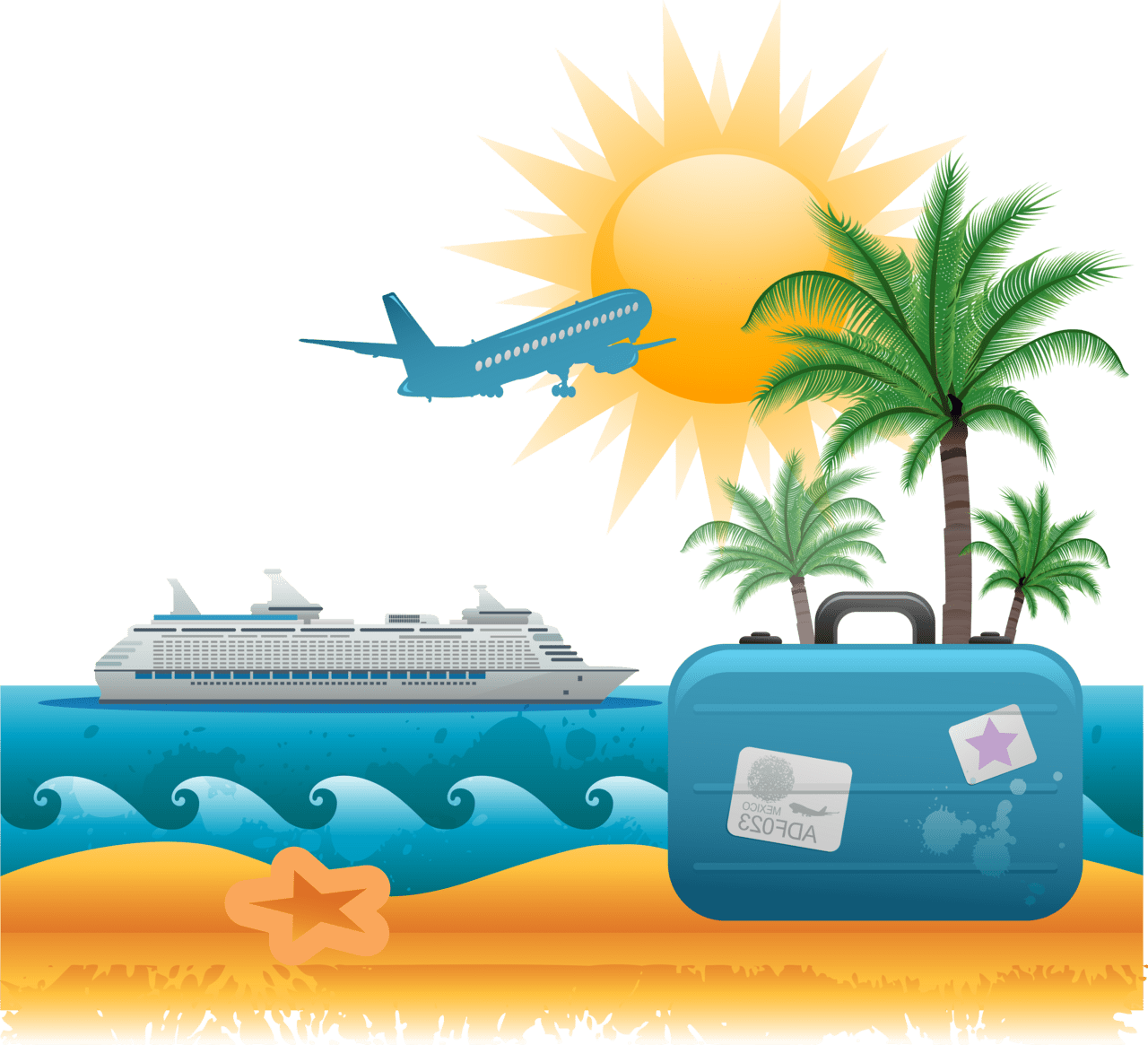 Luggage pin page clipart background 2