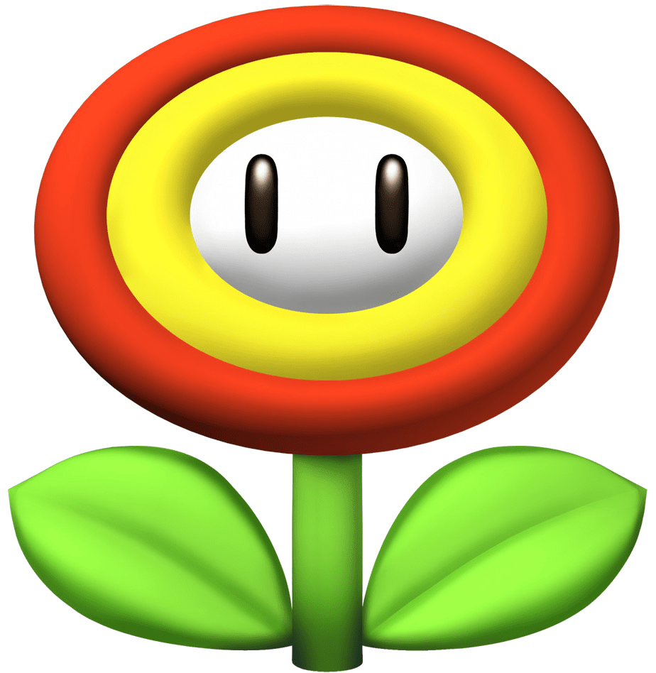 Super mario fire flower clipart logo